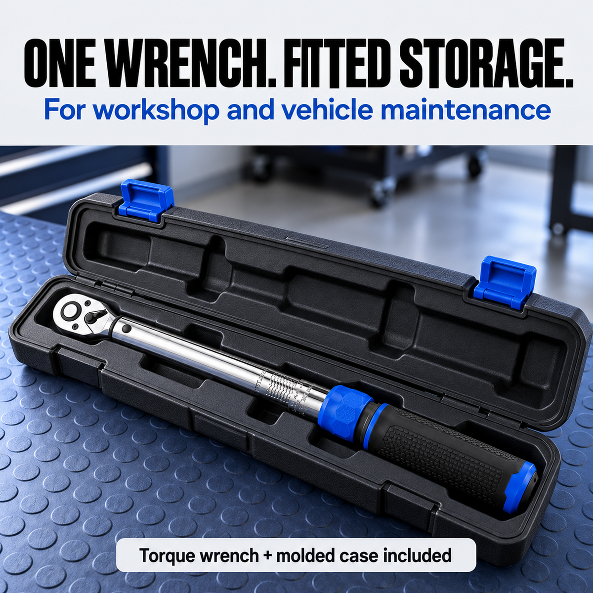 3/8-Inch Drive Click Torque Wrench, 20-100 ft-lb, with Storage Case