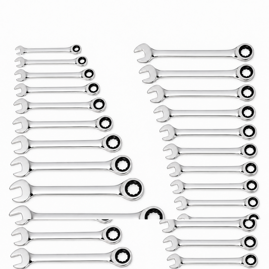 20-Piece SAE and Metric Ratcheting Combination Wrench Set