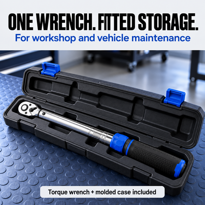 3/8-Inch Drive Click Torque Wrench, 20-100 ft-lb, with Storage Case